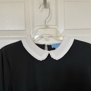 CeCe Black Peter Pan collar blouse Size XL